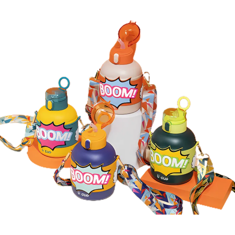 Garrafa Térmica Infantil 520ml com Canudo Silicone